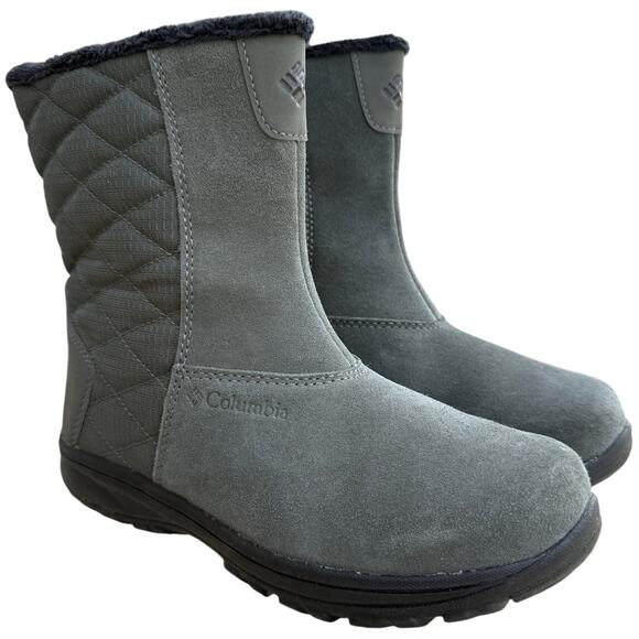 Columbia Shoes - ❄️ Columbia Women’s Gray Suede Quilted Winter Boots Size 6 Fleece Lined
